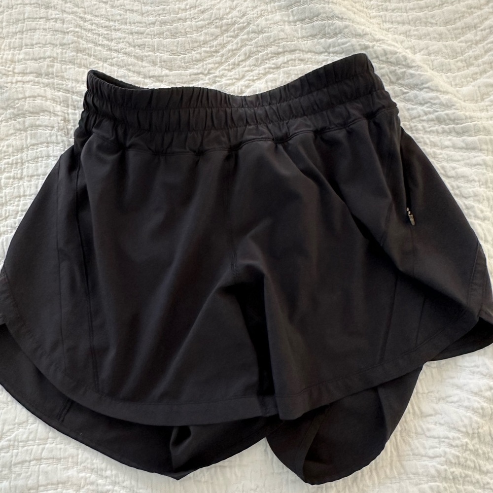 Lululemon Track That black shorts size 6